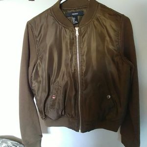 A green bomber jacket
